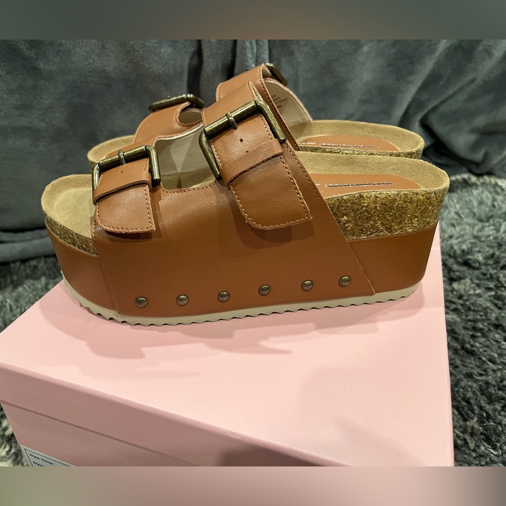 Intentionally Blank for free people Cooper 2 platform sandals NIB size 37‎ - Picture 7 of 9